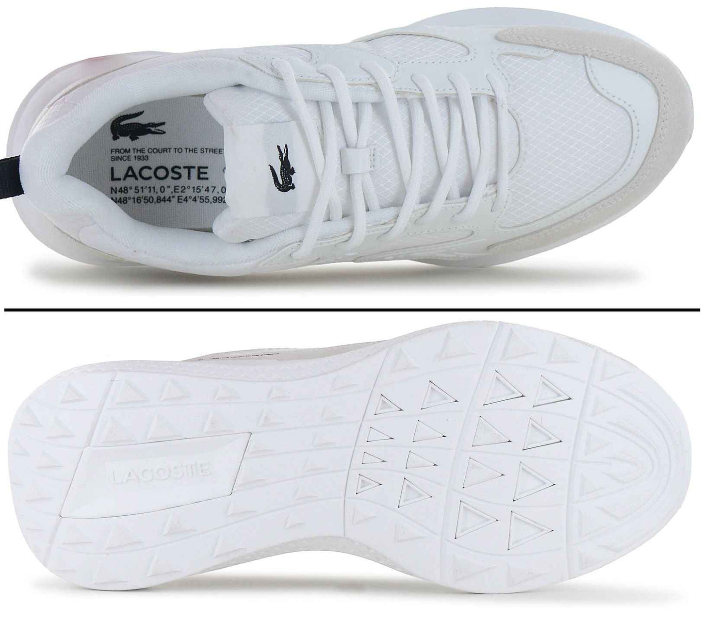LACOSTE L003 EVO 124 - Herren Sneakers Schuhe Weiß 747SMA012121G