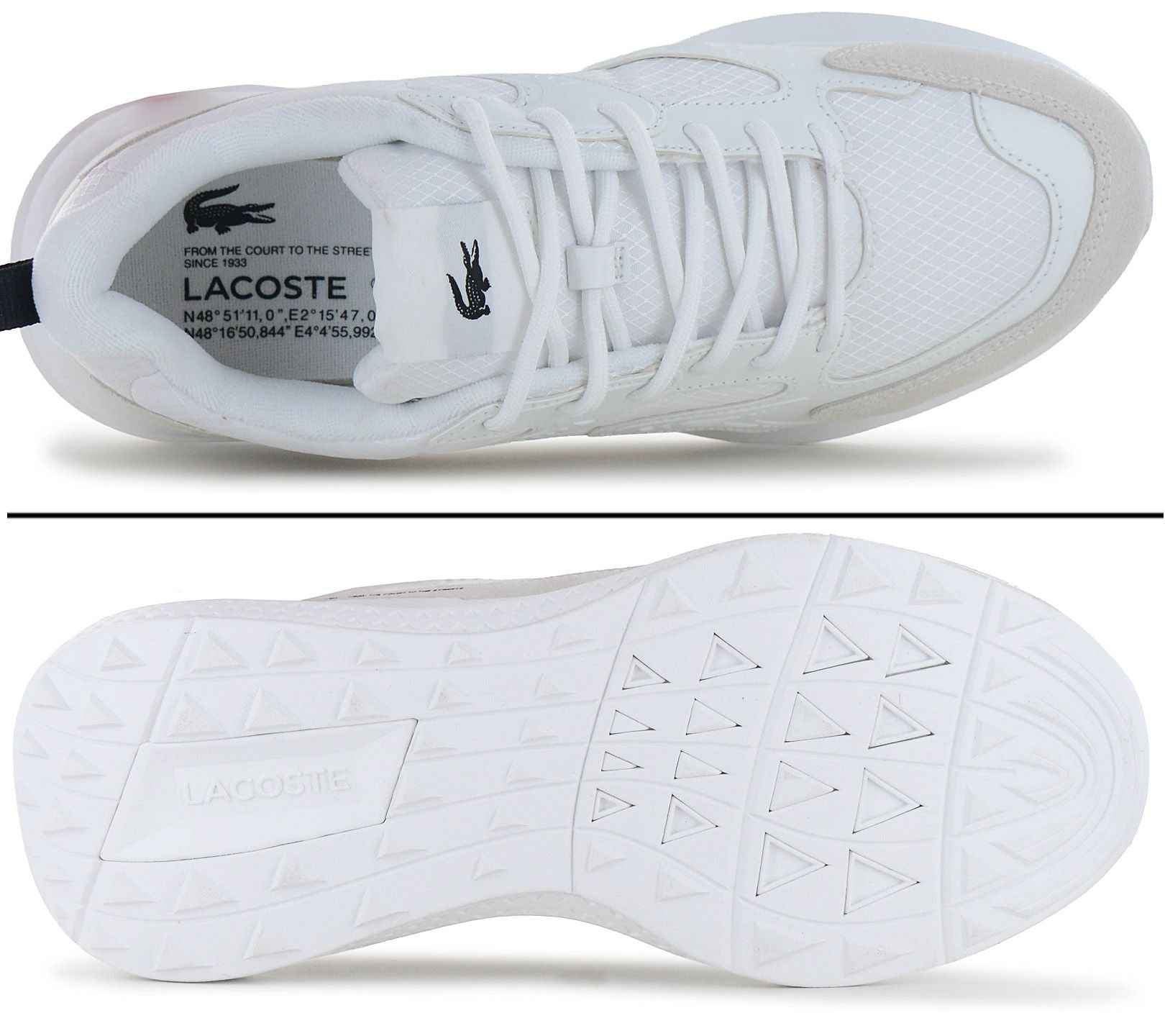 LACOSTE L003 EVO 124 - Herren Sneakers Schuhe Weiß 747SMA012121G