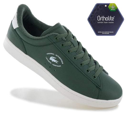 LACOSTE Carnaby Set 224 - Herren Sneakers Schuhe Leder Grün 748SMA00121X3