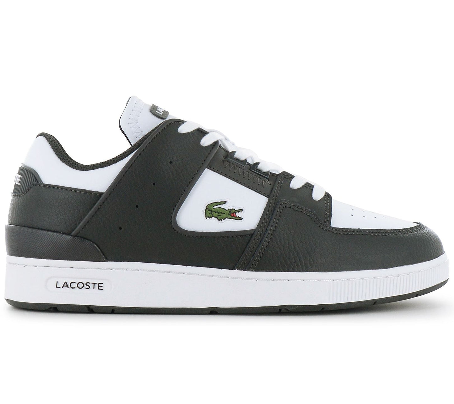 Lacoste Court Cage 224 - Herren Sneakers Schuhe Leder Weiß-Grün 748SMA00162D2