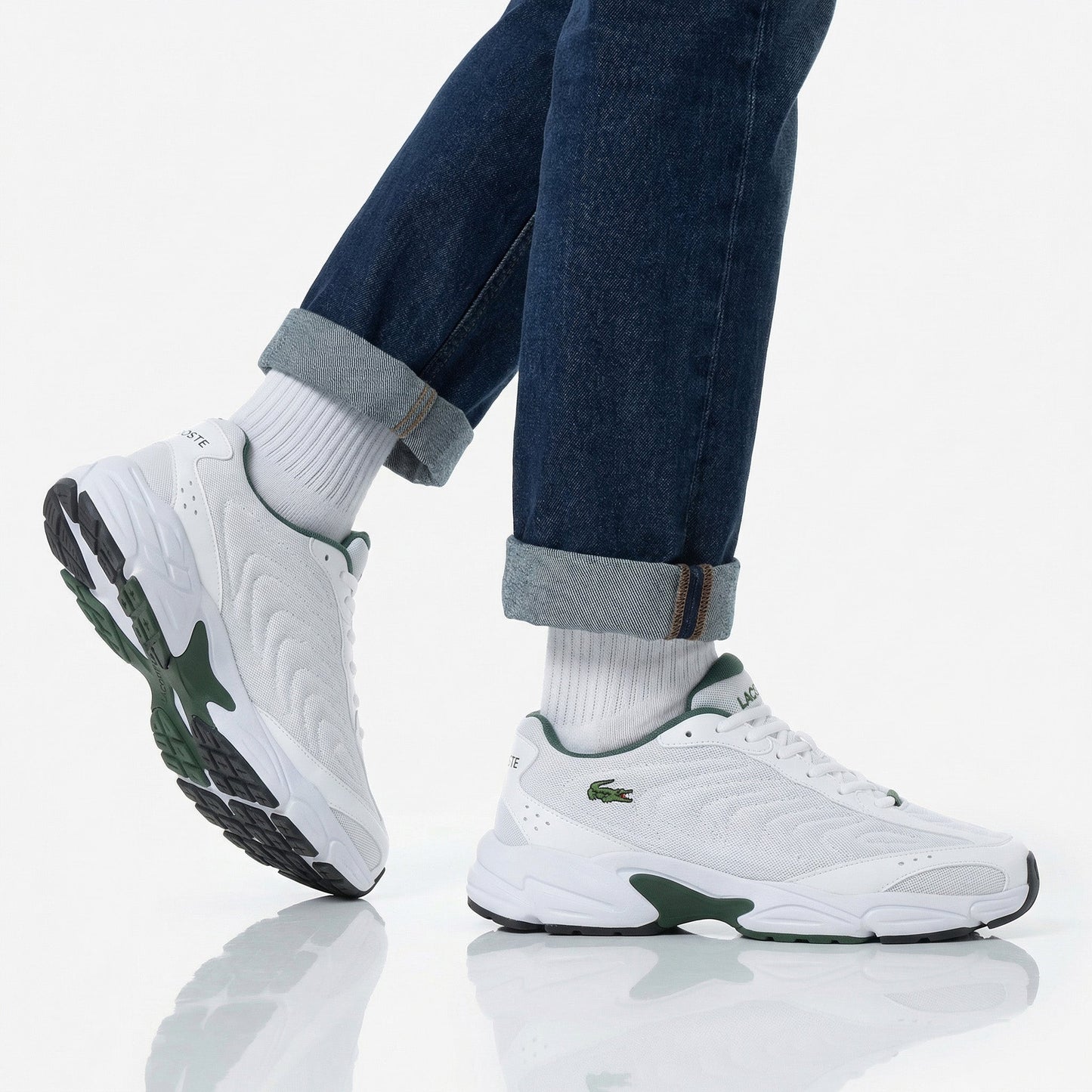 Lacoste Storm 96 2K Lite 1251 - Herren Sneakers Schuhe Weiß 749SMA00231R5