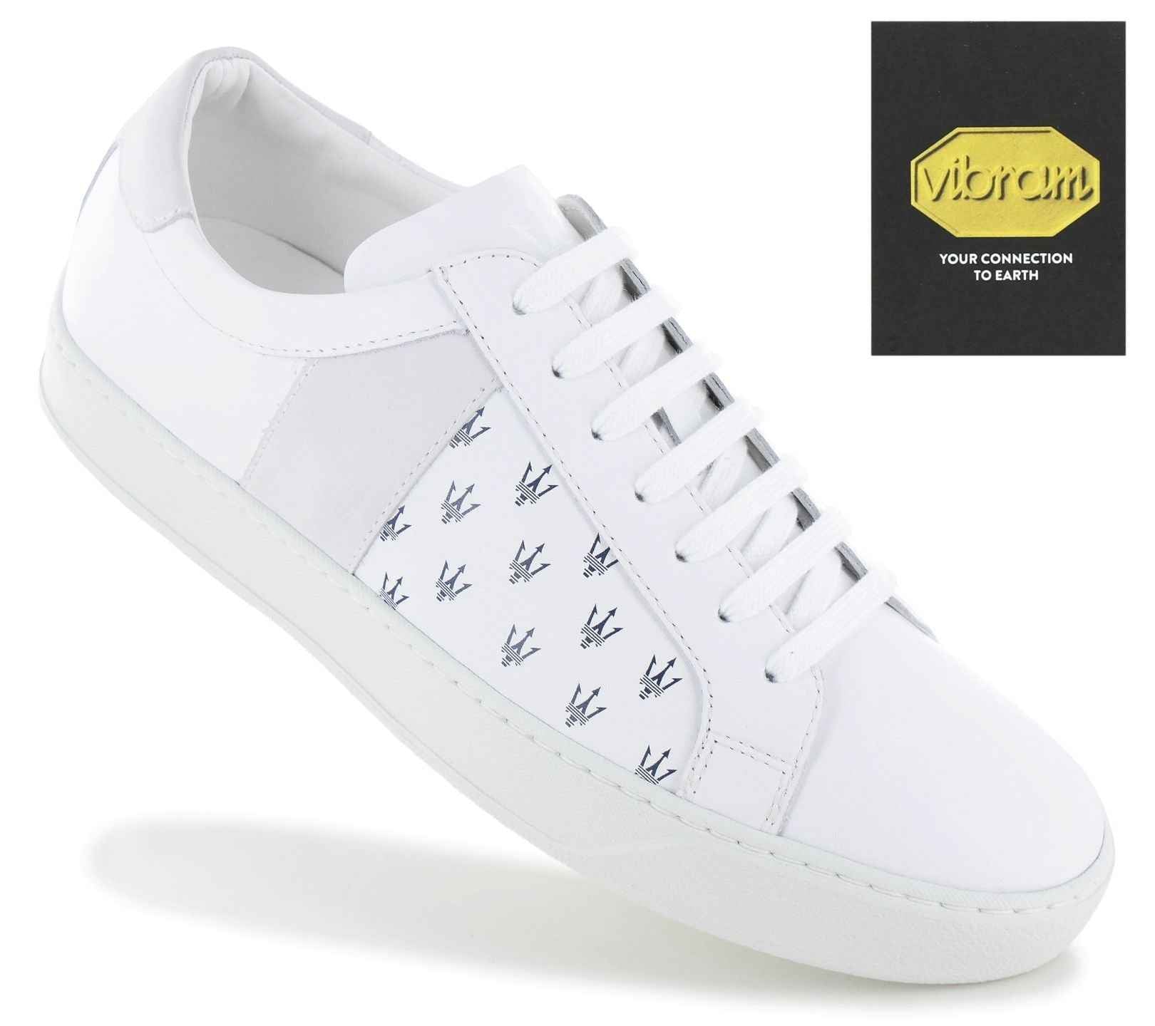 Maserati Trident Leather All Over - Herren Sneakers Schuhe Weiß 9200302
