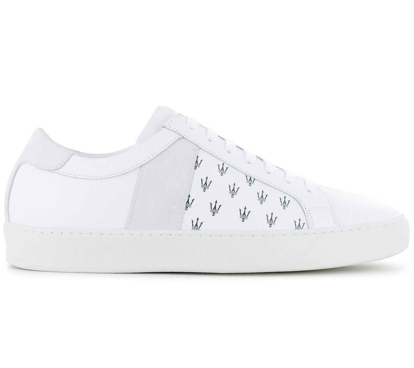 Maserati Trident Leather All Over - Herren Sneakers Schuhe Weiß 9200302