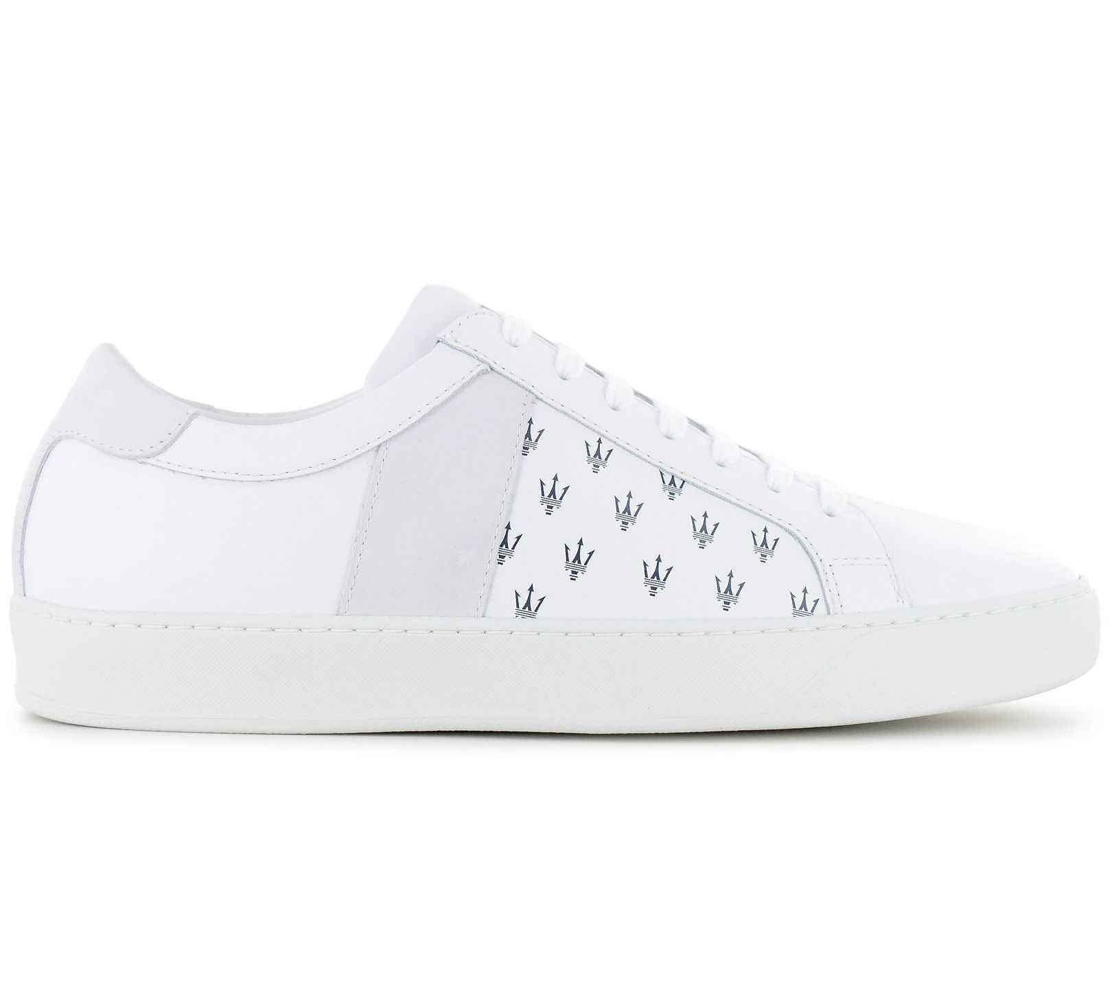Maserati Trident Leather All Over - Herren Sneakers Schuhe Weiß 9200302