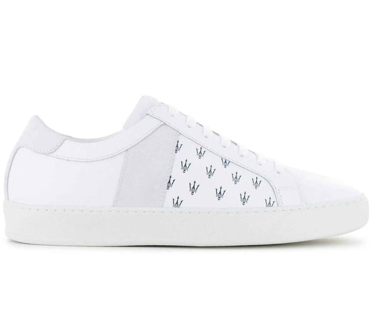 Maserati Trident Leather All Over - Herren Sneakers Schuhe Weiß 9200302