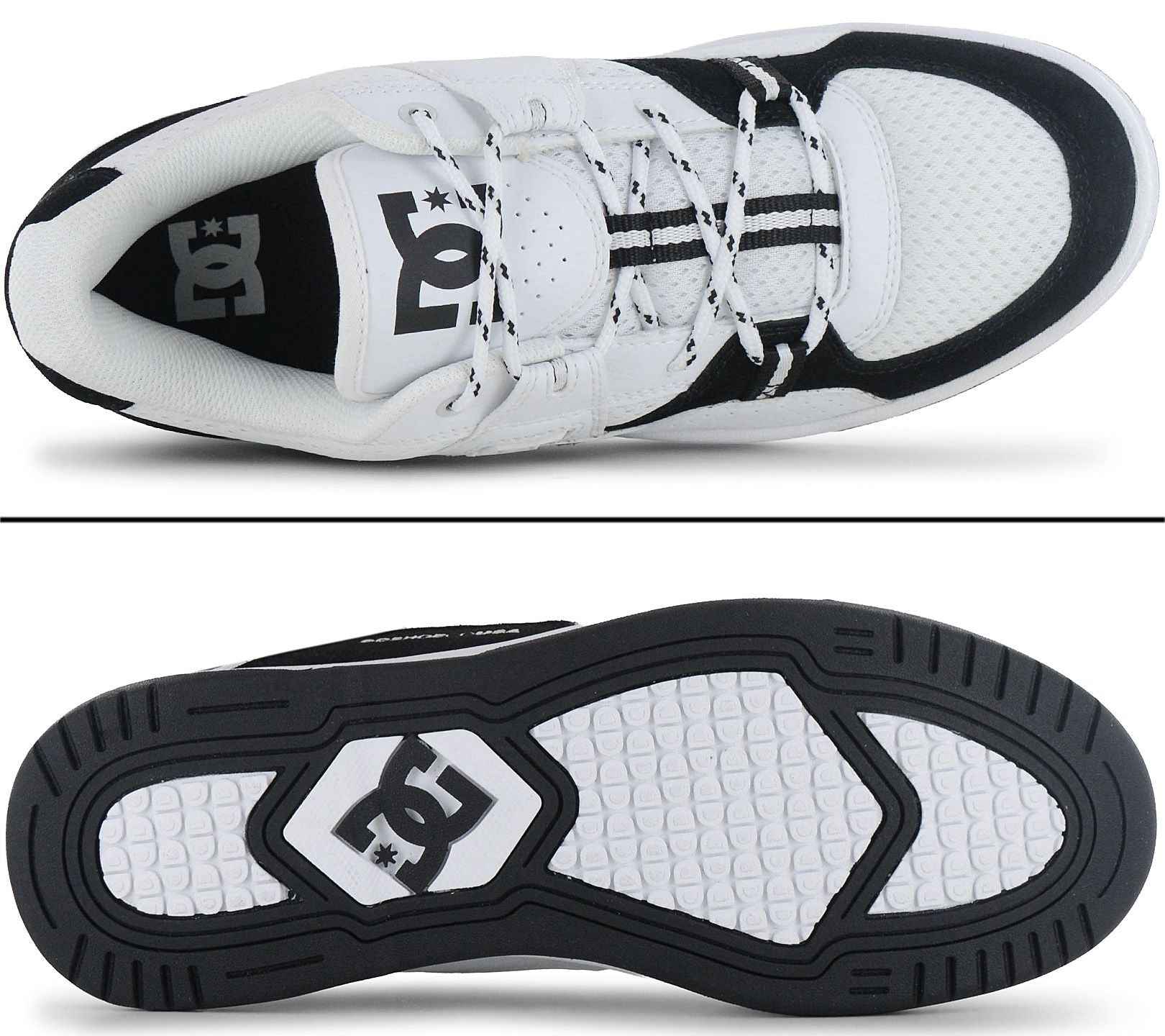 DC Shoes Construct - Herren Sneakers Skate Schuhe Weiß ADYS100822-BKW