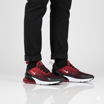 Nike Air Max 270 - Herren Sneakers Schuhe Schwarz-Rot AH8050-602