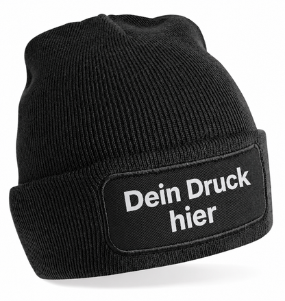Beanie Haube mit Wunschdruck / One Size - Erwachsene