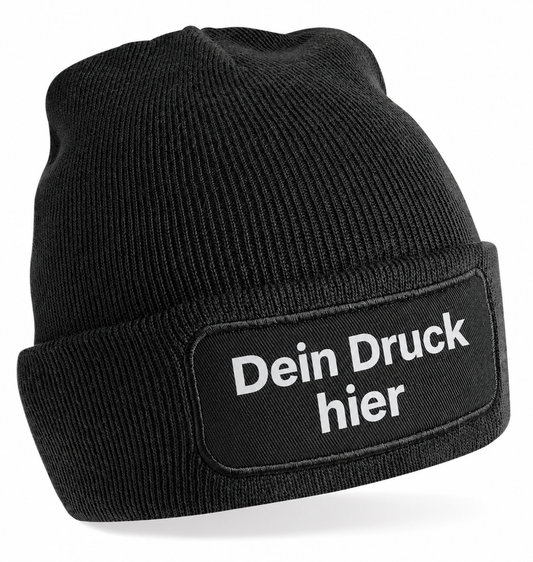 Beanie Haube mit Wunschdruck / One Size - Erwachsene
