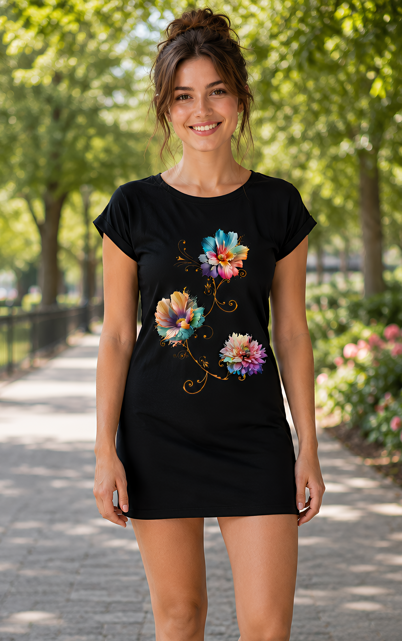 T-Shirt Kleid "Flower Time"
