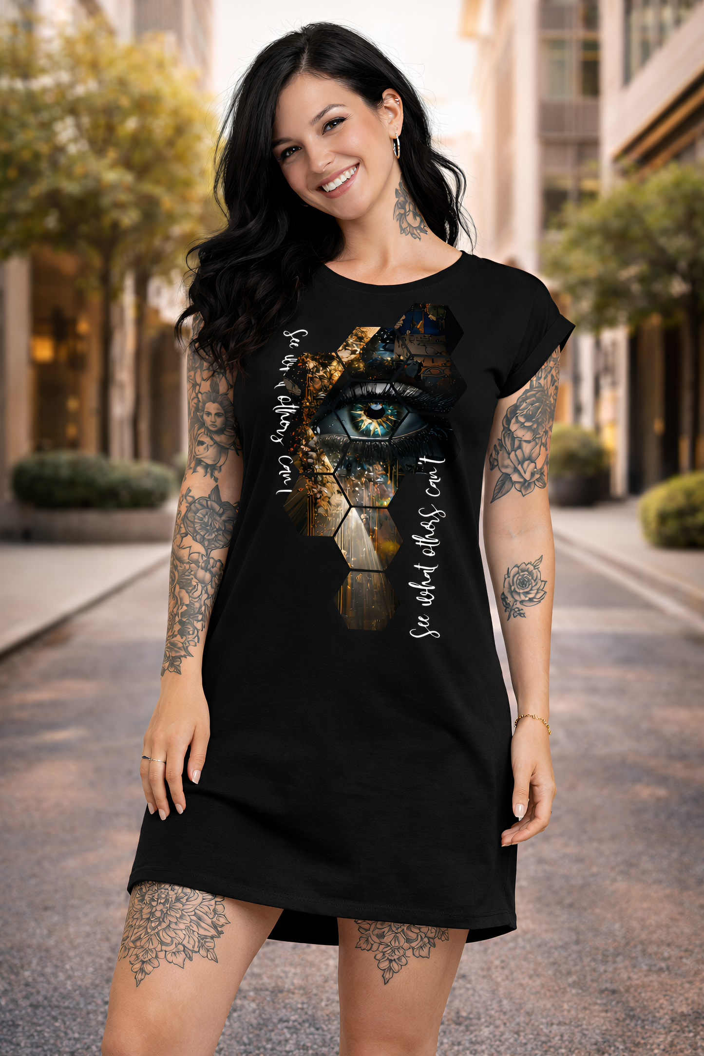 T-Shirt Dress "See what others can't"