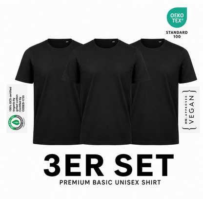OCS PREMIUM T-SHIRT'S UNISEX 100% BIO (3er SET)
