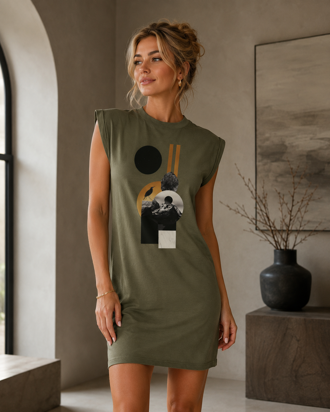 T-shirt dress "Flower Time"