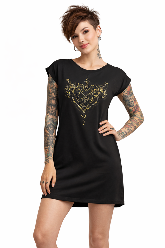 T-Shirt Kleid "Mandala" - ÜBERDRUCK BY ARCHAN