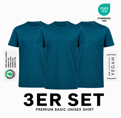 OCS PREMIUM T-SHIRT'S UNISEX 100% BIO (3er SET)