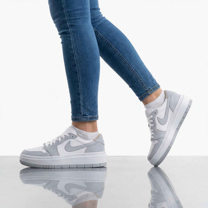 Air Jordan 1 Elevate Low - Damen Sneakers Plateau Schuhe Weiß-Grau DH7004-100