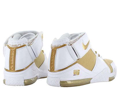 Nike LeBron Zoom 2 II - Maccabi - Herren Basketball Schuhe Weiß-Gold DJ4892-100