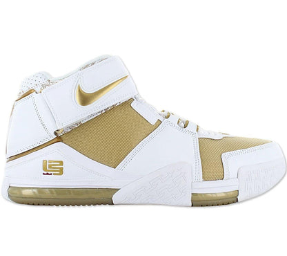 Nike LeBron Zoom 2 II - Maccabi - Herren Basketball Schuhe Weiß-Gold DJ4892-100