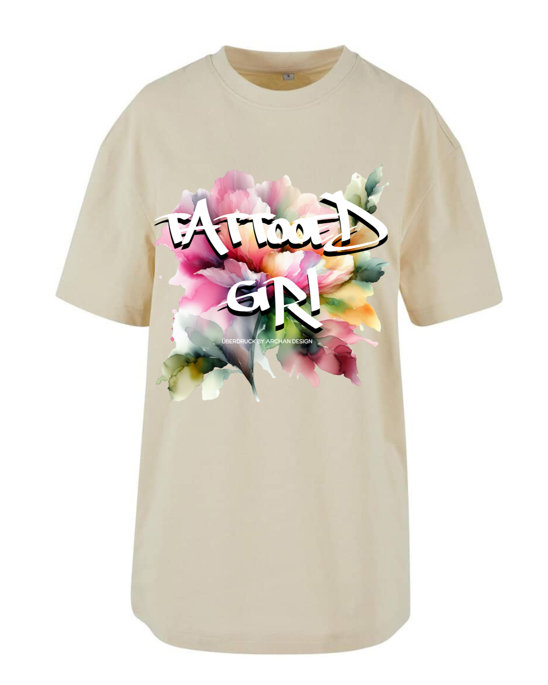 T-Shirt Oversize Ink&Soul  "TattooedGirl"