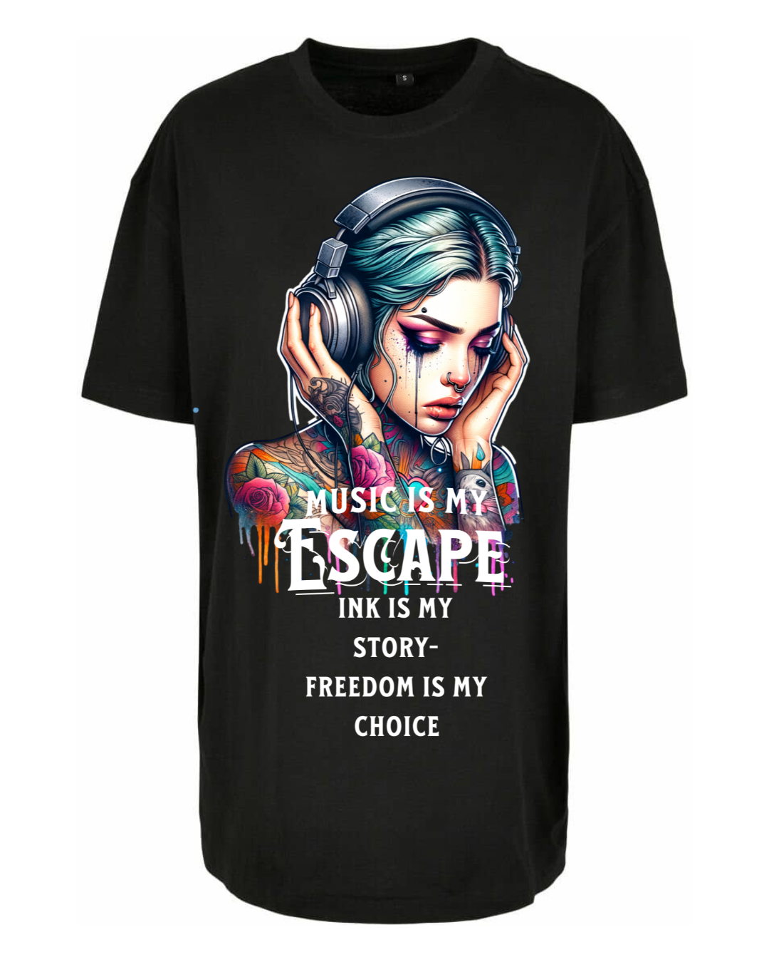 T-Shirt Ink&Soul Oversize "Inked Girl"