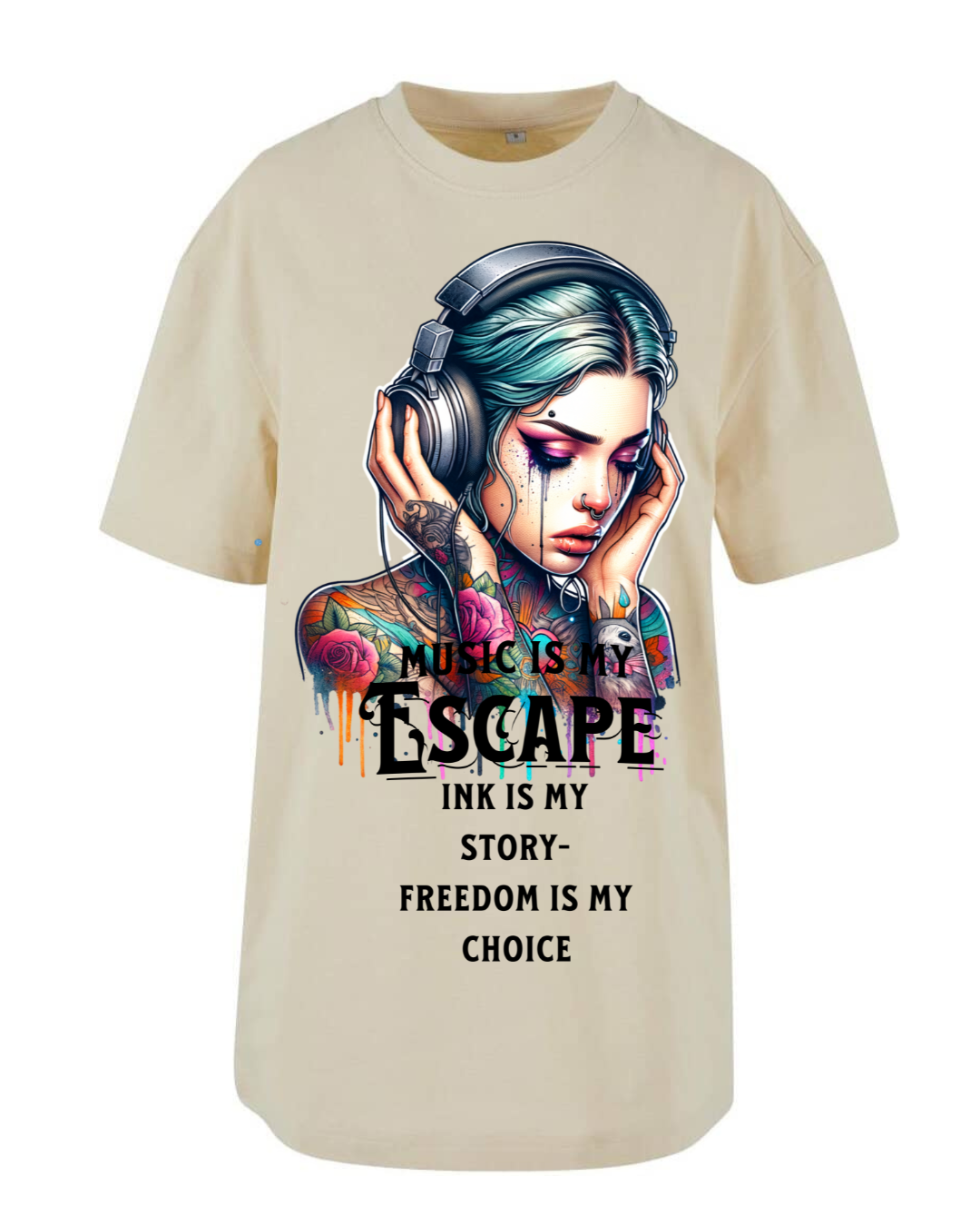 T-Shirt Ink&Soul Oversize "Inked Girl"