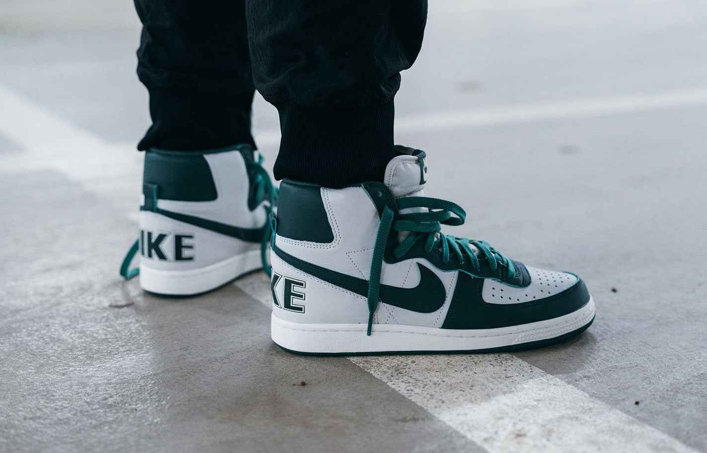 Nike Terminator High - Herren Sneakers Schuhe Leder Weiß-Grün FD0650-100