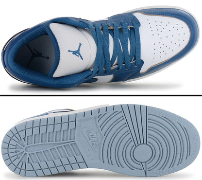 Air JORDAN 1 Low SE - Herren Schuhe Sneakers Weiß-Blau FN5214-141