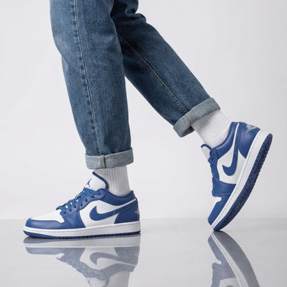 Air JORDAN 1 Low SE - Herren Schuhe Sneakers Weiß-Blau FN5214-141
