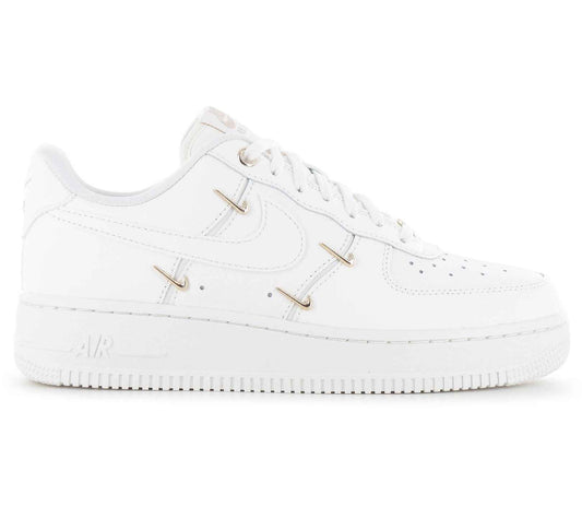 Nike Air Force 1 Low 07 LX - Gold Swooshes - Damen Sneakers Schuhe Weiß FV3654-111