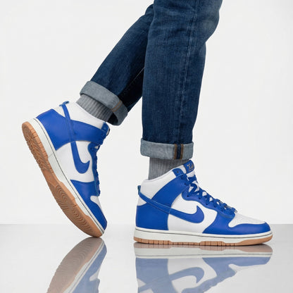 Nike Dunk High Retro SE - Herren Sneakers Schuhe Weiß-Blau FV6612-001