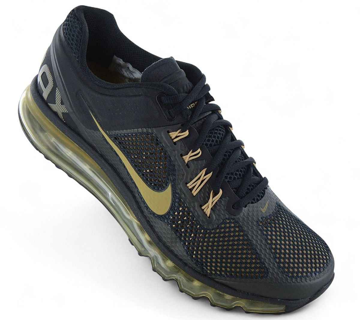 Nike Air Max 2013 - Herren Sneakers Schuhe Schwarz-Gold HQ1927-001
