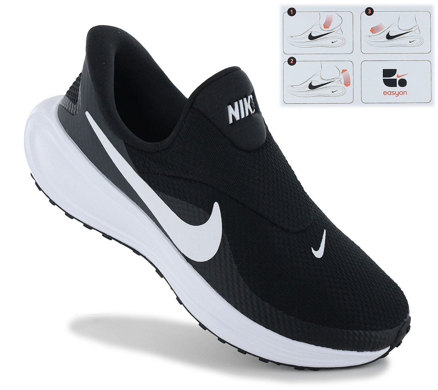 Nike Revolution 8 EasyOn - Damen Sneakers Sport Schuhe Schwarz HQ2415-001