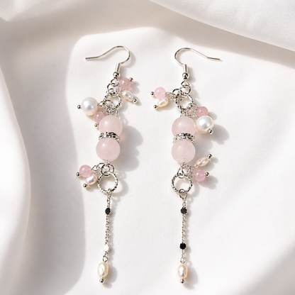 Rose Blush - Rosenquarz & Süßwasserperlen