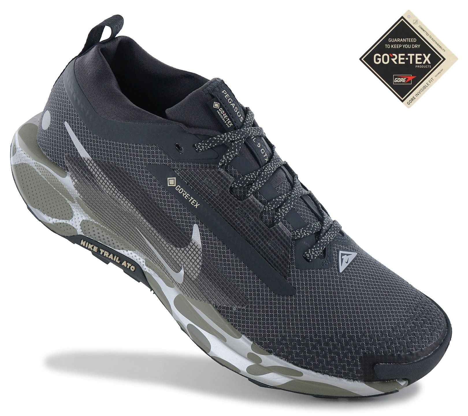 Nike ReactX Pegasus Trail 5 GTX GORE-TEX - Herren Trail-Running Schuhe Grau IM6007-060