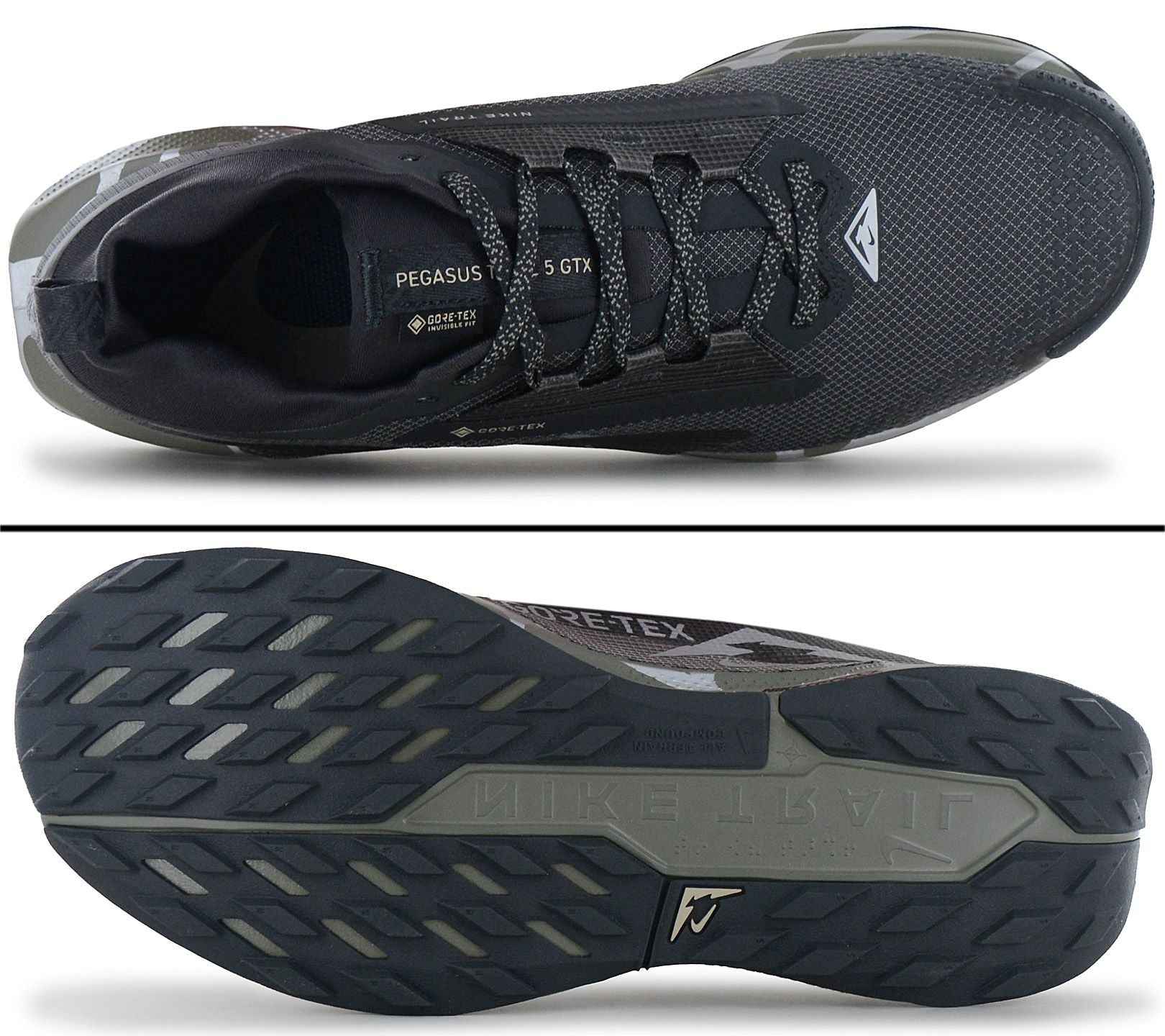 Nike ReactX Pegasus Trail 5 GTX GORE-TEX - Herren Trail-Running Schuhe Grau IM6007-060