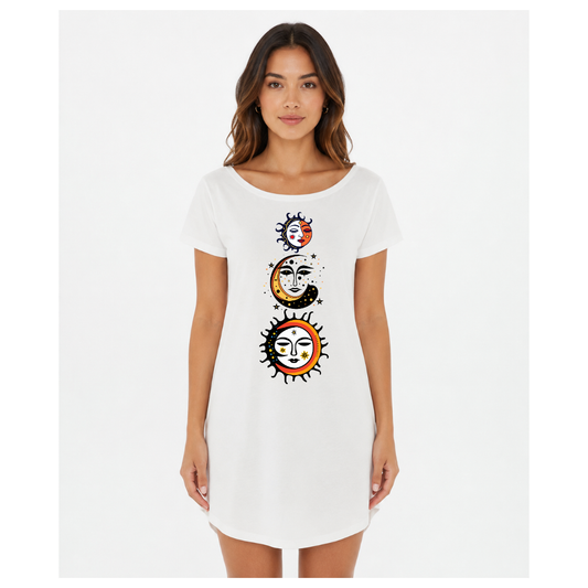 T-shirt dress "Flower Time"