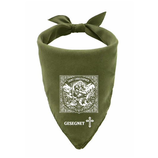 Caps & Co Church-blessed Bandana for Travelers (Saint Christopher)