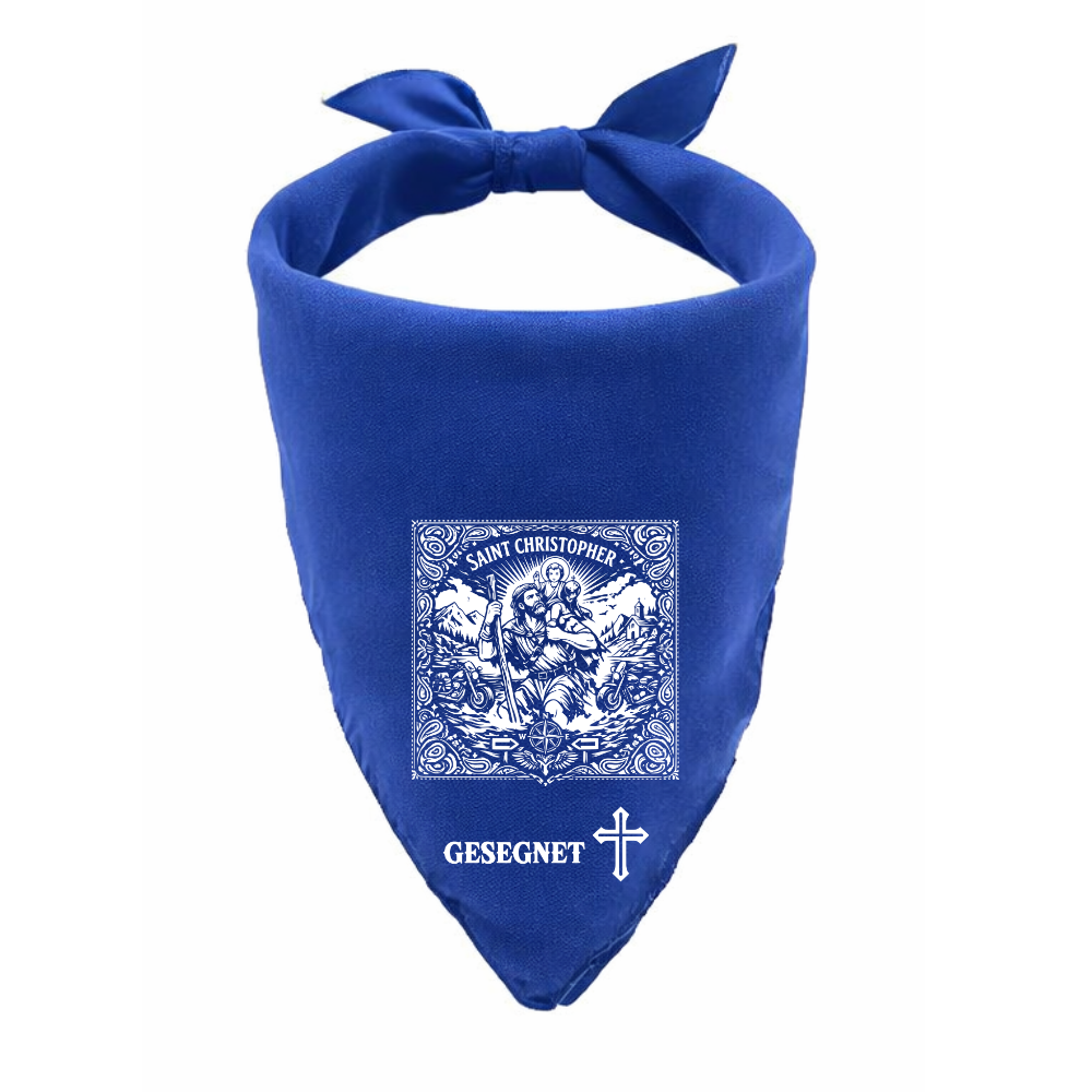 Kirchlich gesegnetes Bandana für Reisende (Heiliger Christophorus)