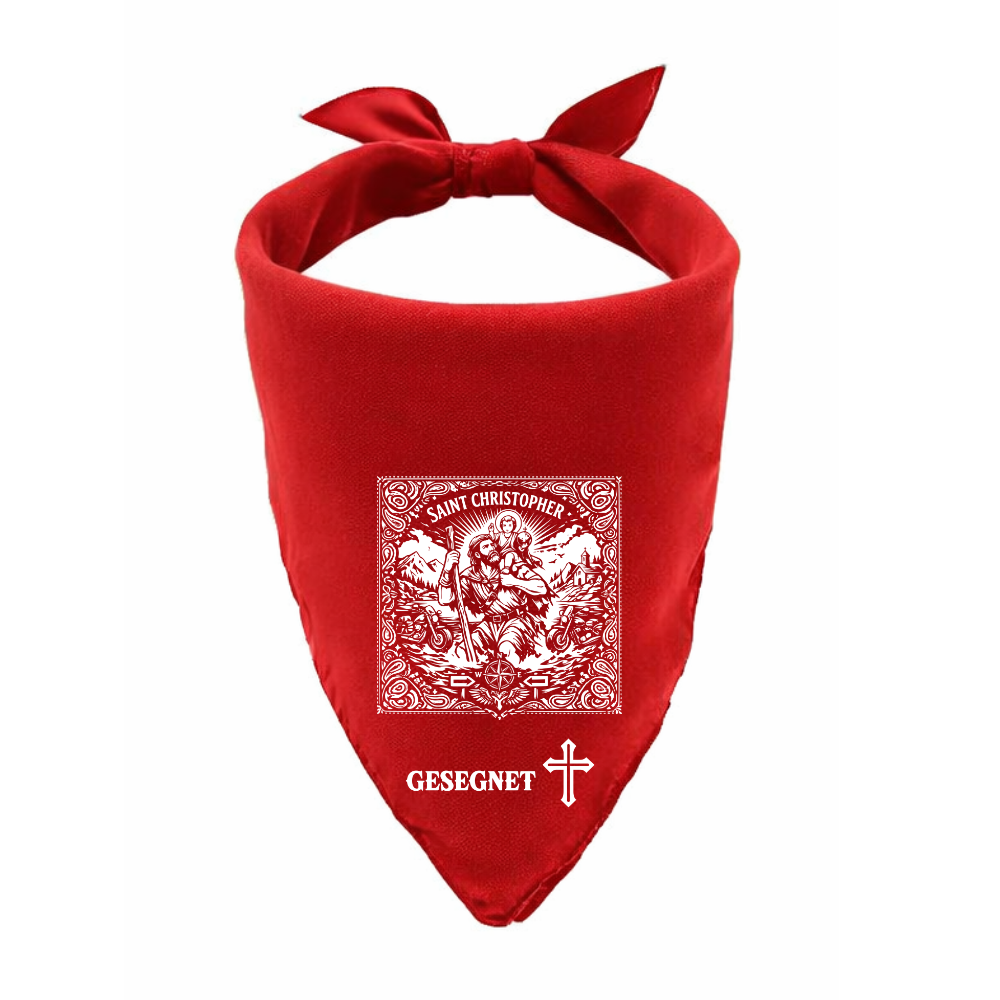 Kirchlich gesegnetes Bandana für Reisende (Heiliger Christophorus)