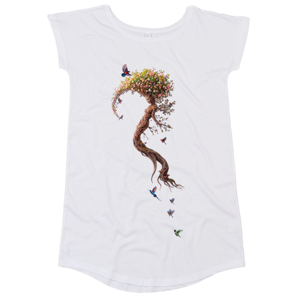 T-shirt dress "Flower Time"