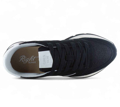 SUN68 Ally Glitter - Damen Sneakers Schuhe Schwarz Z35203-11