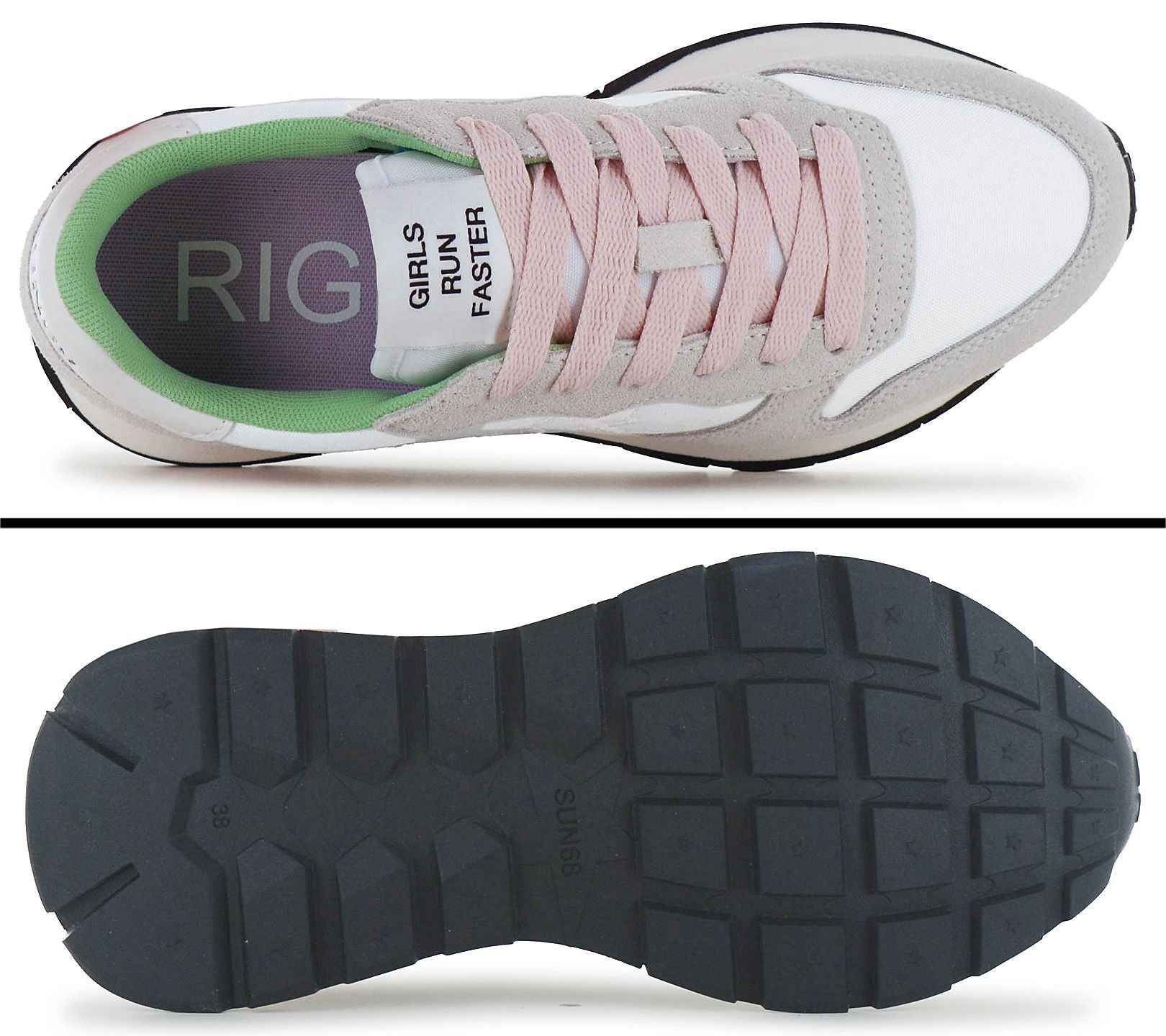 SUN68 Ally Solid - Damen Sneakers Schuhe Weiß Z36201-01