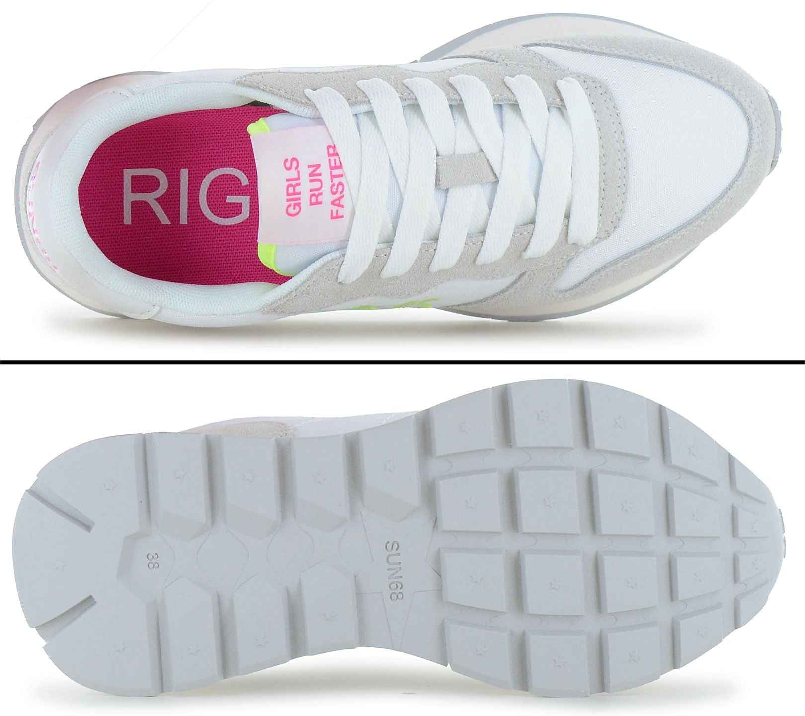 SUN68 Ally Solid - Damen Sneakers Schuhe Weiß Z36201-0162