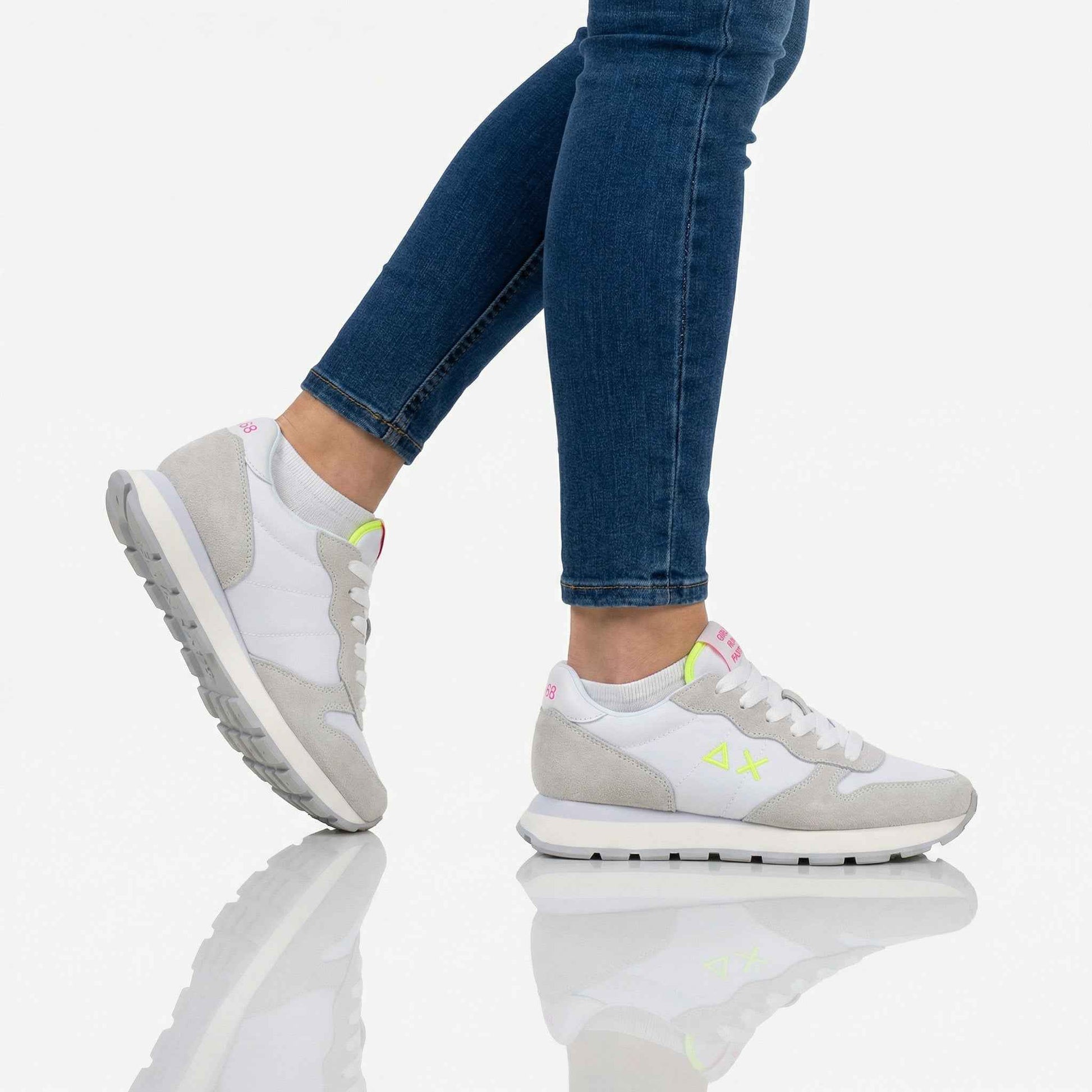 SUN68 Ally Solid - Damen Sneakers Schuhe Weiß Z36201-0162
