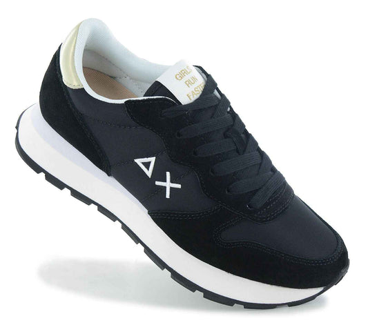 SUN68 Ally Gold Silver - Damen Sneakers Schuhe Schwarz Z36202-11