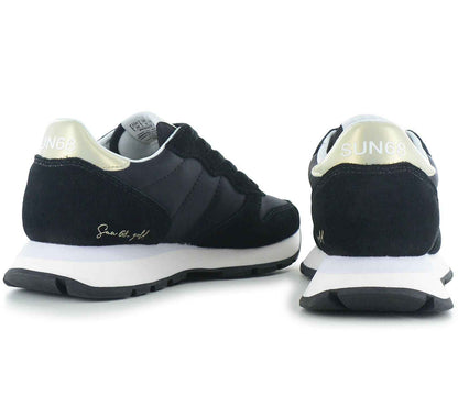 SUN68 Ally Gold Silver - Damen Sneakers Schuhe Schwarz Z36202-11