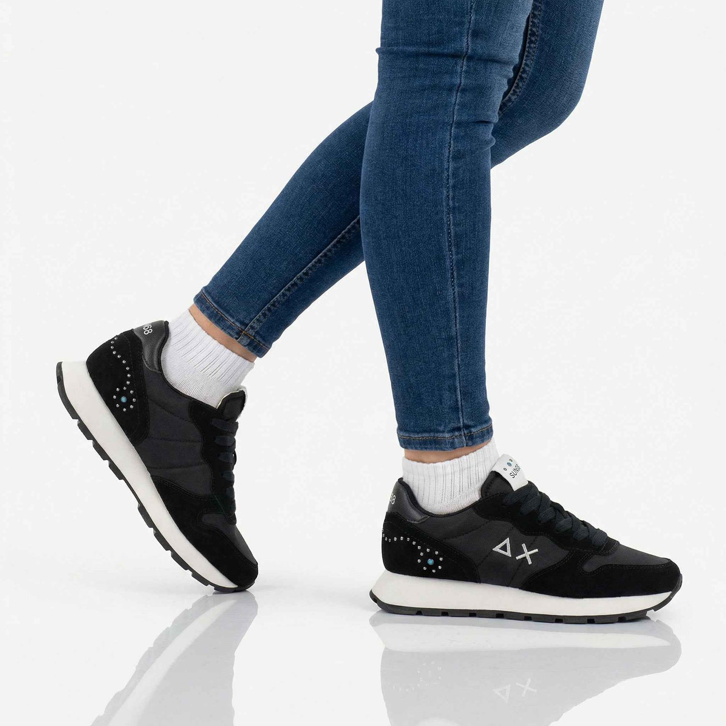 SUN68 Ally Studs - Damen Sneakers Schuhe Schwarz Z36205-11