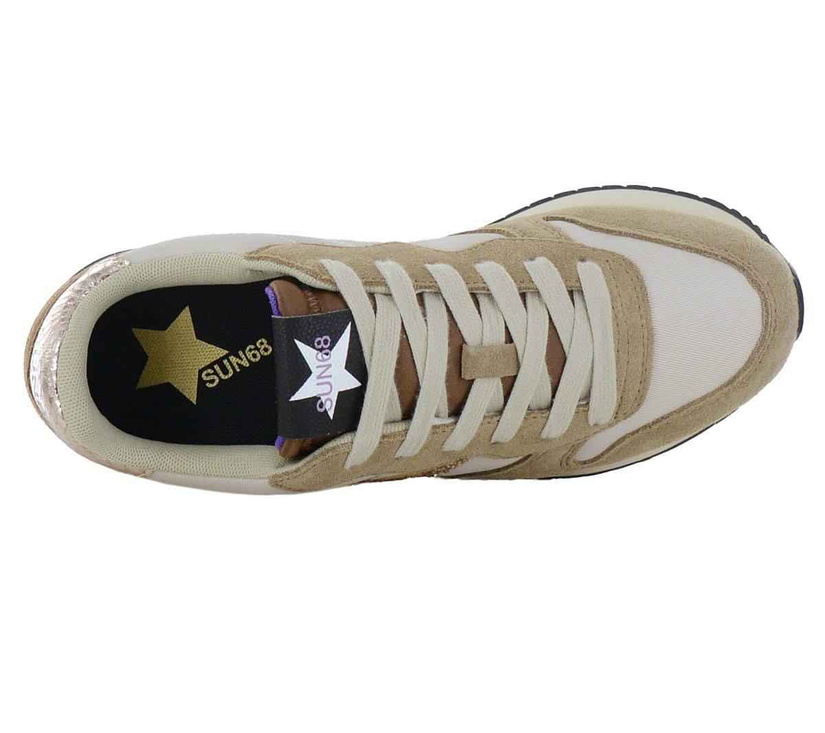SUN68 Stargirl Glitter Logo - Damen Sneakers Schuhe Beige Z44210-16