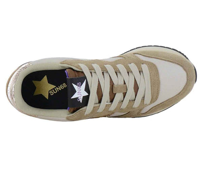SUN68 Stargirl Glitter Logo - Damen Sneakers Schuhe Beige Z44210-16