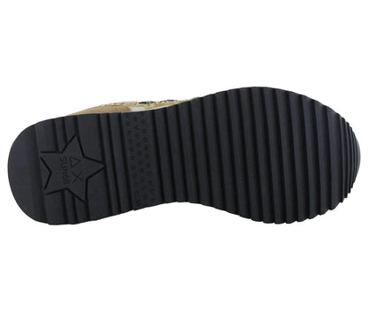 SUN68 Stargirl Glitter Logo - Damen Sneakers Schuhe Beige Z44210-16
